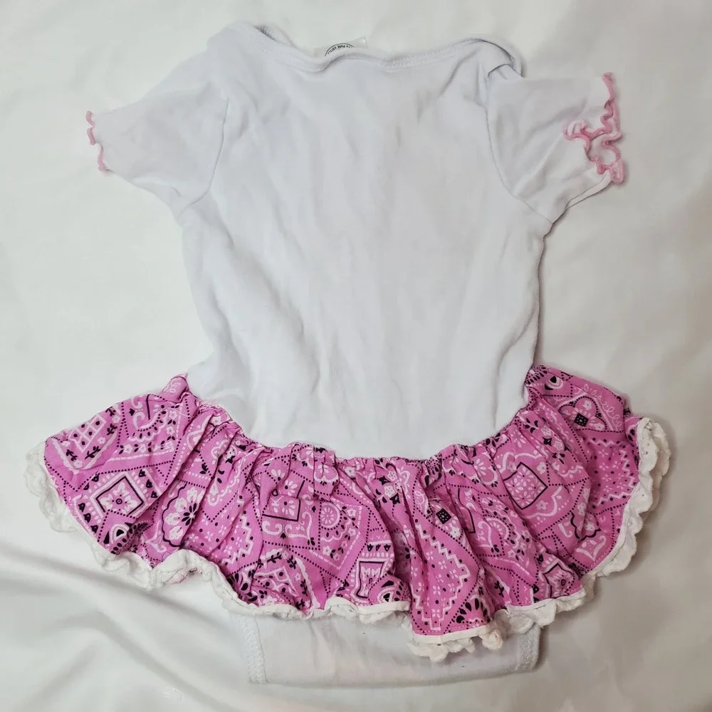 PINK Bandana  Western Cowgirl One‎ Pc Sz 18 M Baby Korral Cowgirl Boots